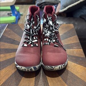 Stylish Burgundy High-Top Sneakers